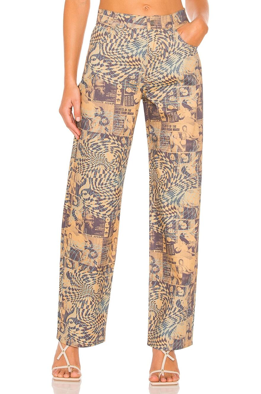 Miaou Graphic Multicolor Fargo Pants Size XS